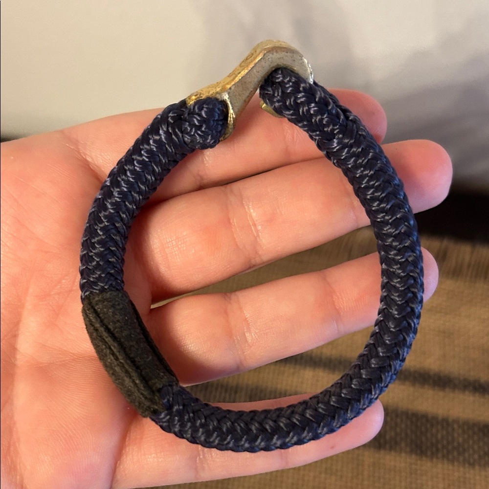 Knotted/Gold Hook Rope Bracelet